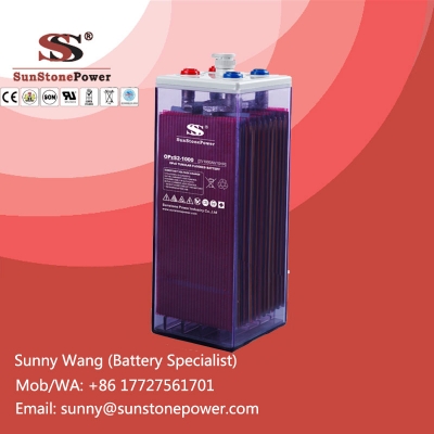 2volt 1000amps Flooded Lead Acid Solar Battery OpzS Batteries